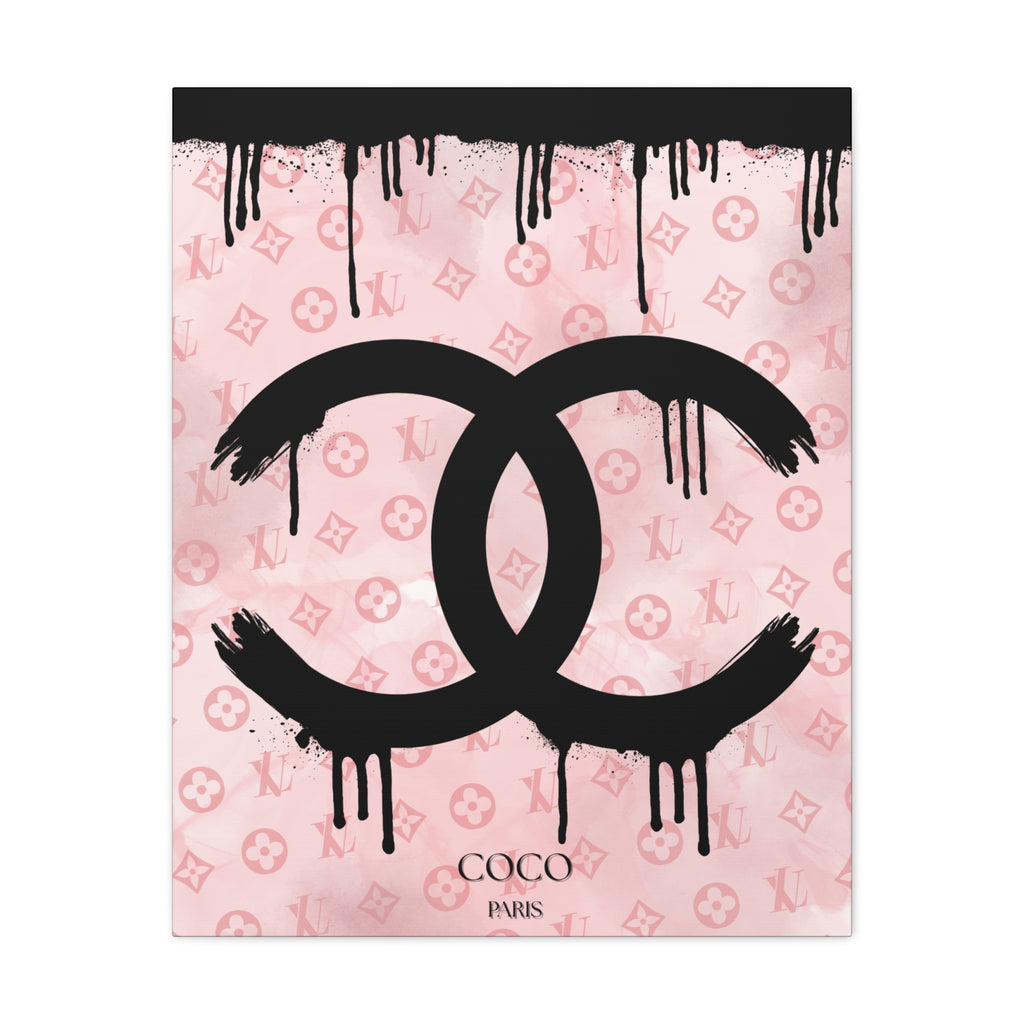 Chic Art Canvas - Coco Paris Splat Design