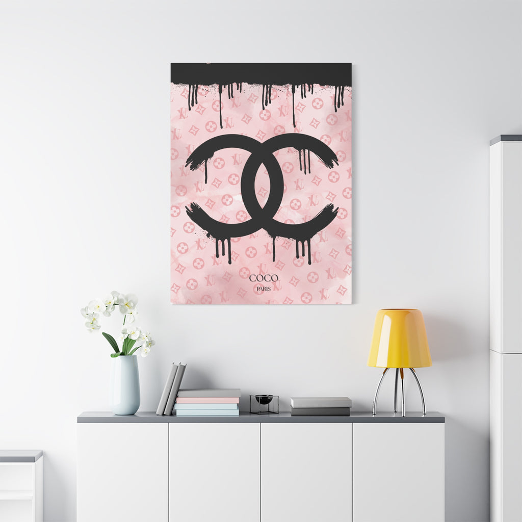 Chic Art Canvas - Coco Paris Splat Design