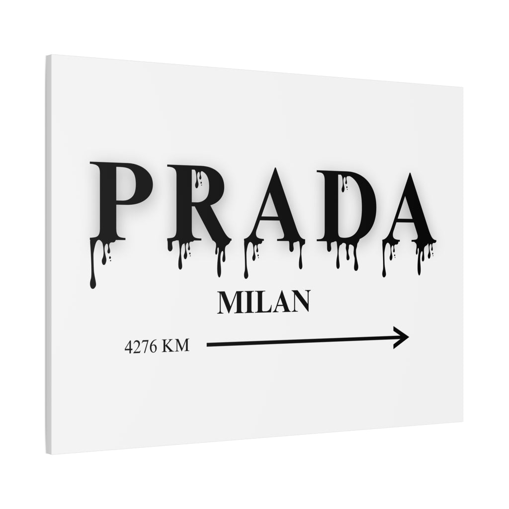 Milan Drip Typography Canvas Print