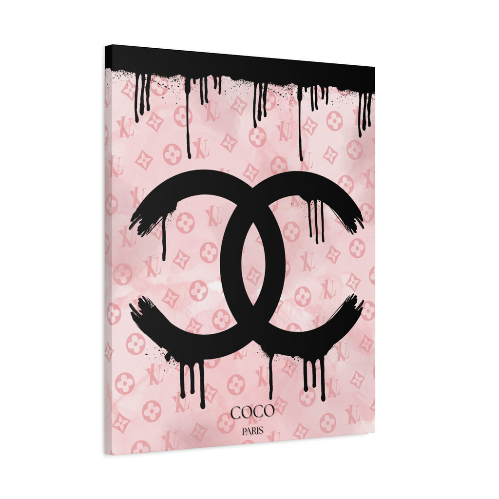 Chic Art Canvas - Coco Paris Splat Design