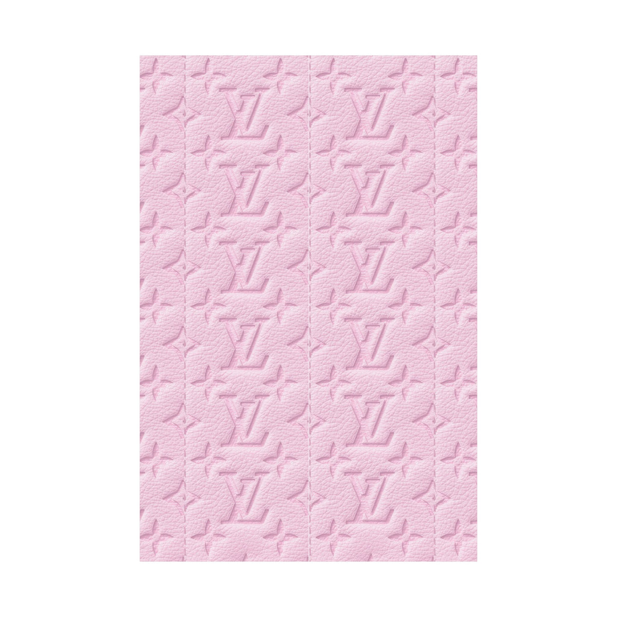 Pink Embossed Pattern Matte Poster — Luxury Monogram Texture Wall Art