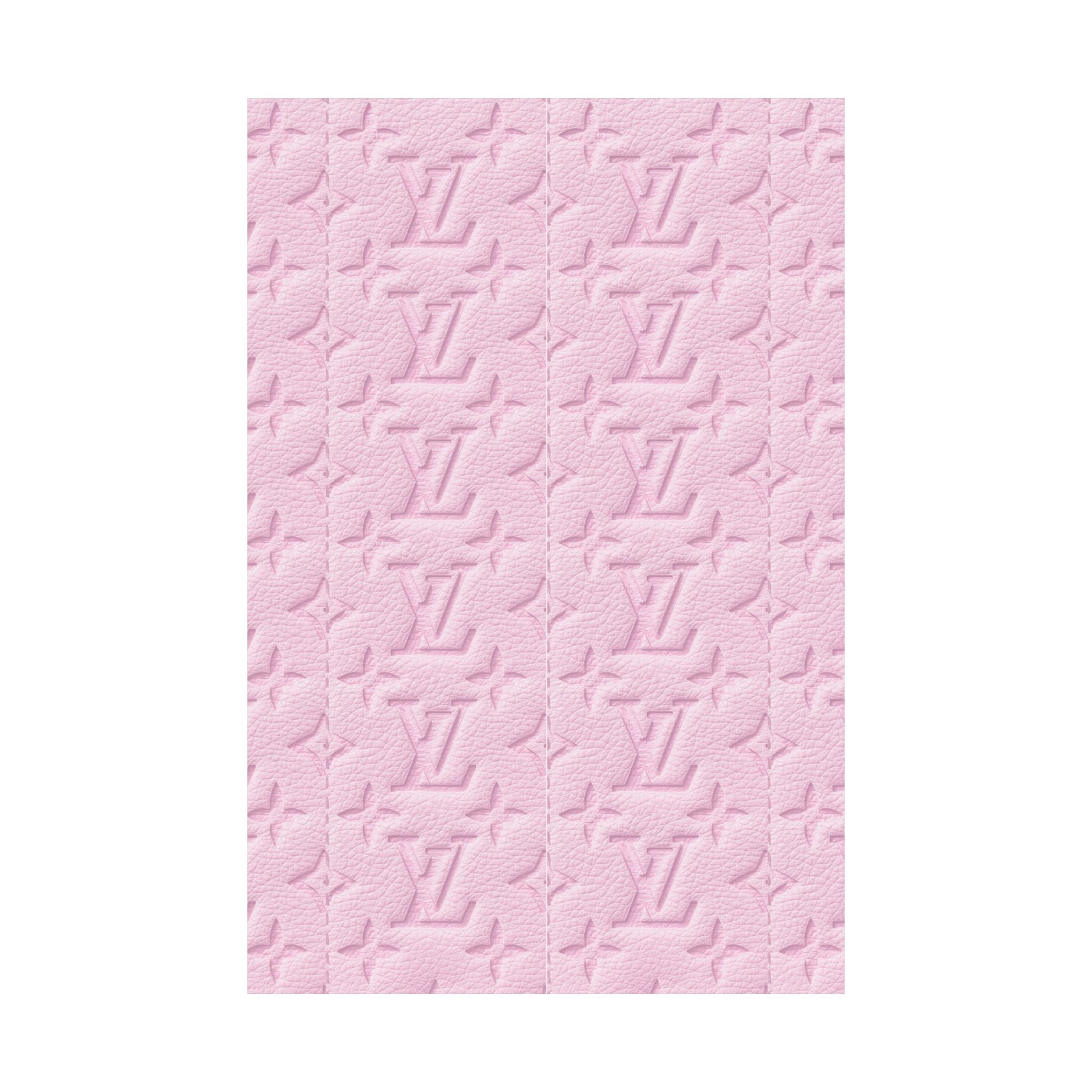 Pink Embossed Pattern Matte Poster — Luxury Monogram Texture Wall Art