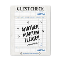 'GUEST CHECK' ART CANVAS