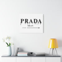 Milan Drip Typography Canvas Print