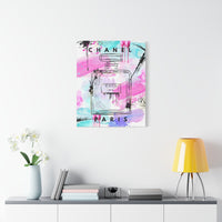 Coco No.5 Watercolor Perfume Bottle Matte Canvas Wall Art