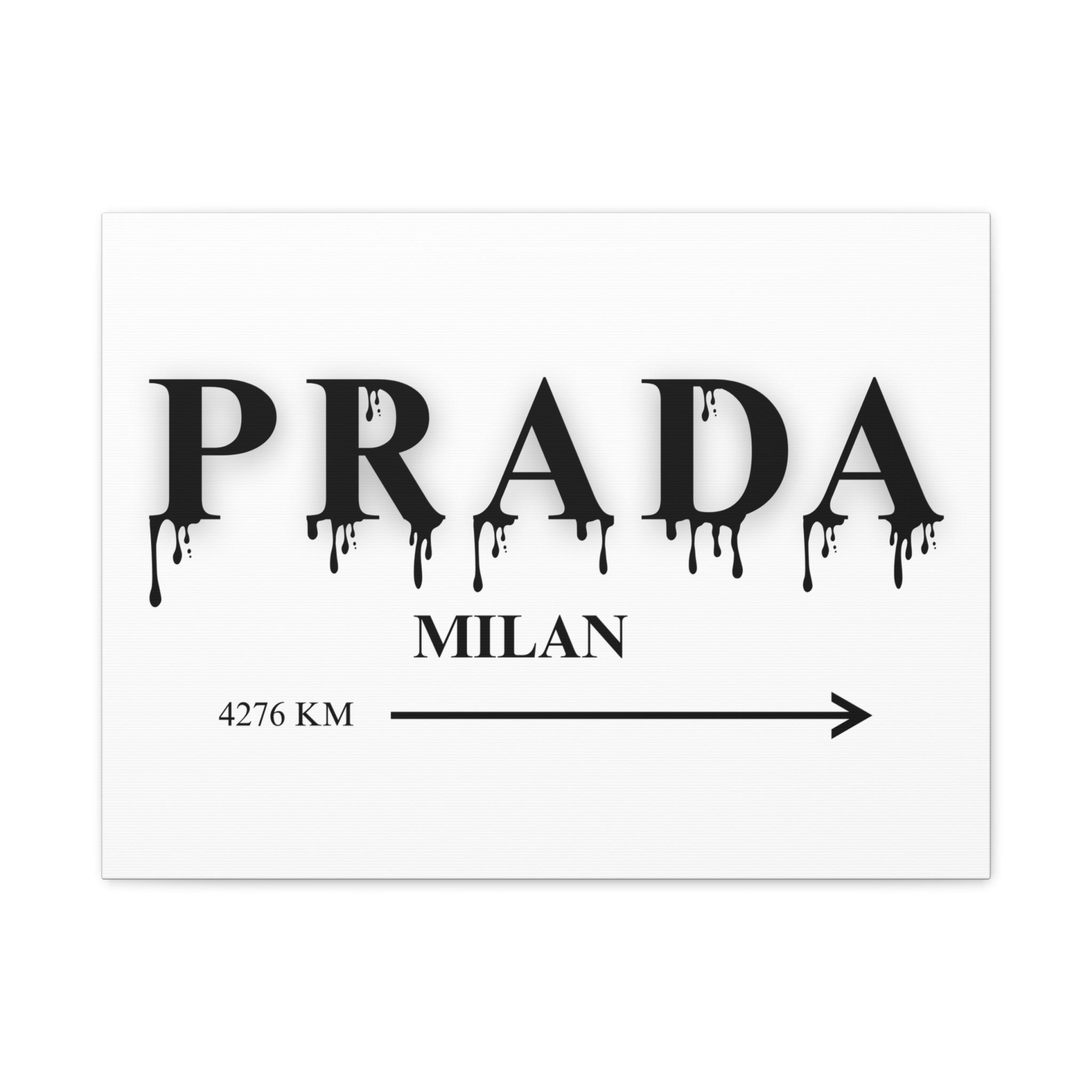 Milan Drip Typography Canvas Print