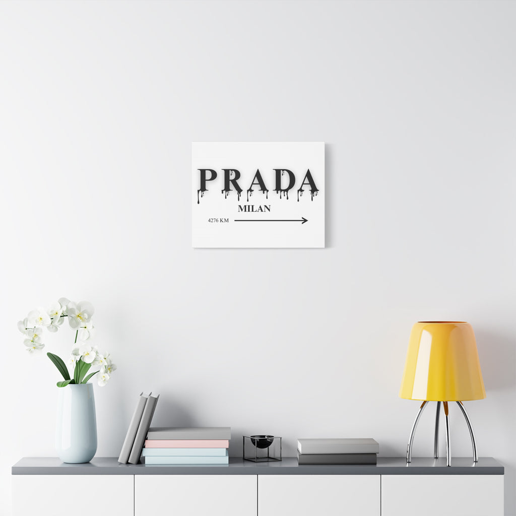 Milan Drip Typography Canvas Print