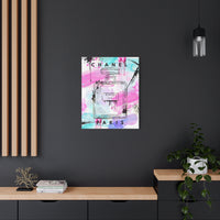 Coco No.5 Watercolor Perfume Bottle Matte Canvas Wall Art