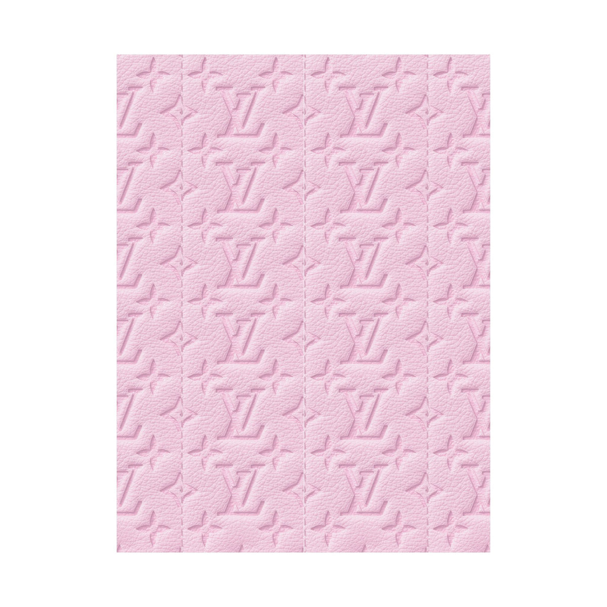 Pink Embossed Pattern Matte Poster — Luxury Monogram Texture Wall Art