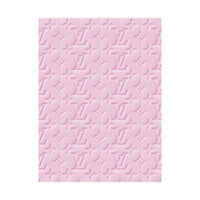 Pink Embossed Pattern Matte Poster — Luxury Monogram Texture Wall Art
