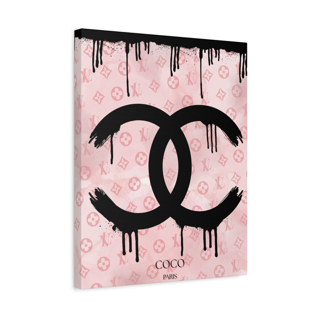 Chic Art Canvas - Coco Paris Splat Design