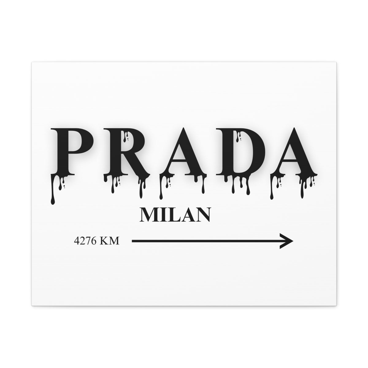 Milan Drip Typography Canvas Print
