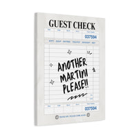 'GUEST CHECK' ART CANVAS
