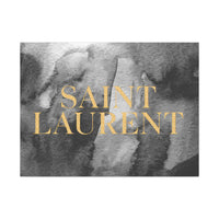 Saint Laurent Gold Text Canvas Wall Art