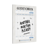 'GUEST CHECK' ART CANVAS