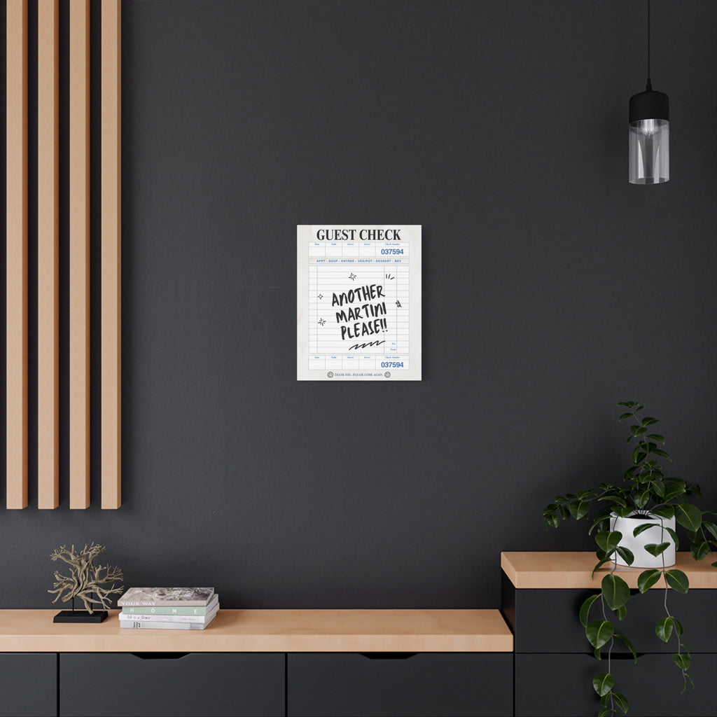 'GUEST CHECK' ART CANVAS