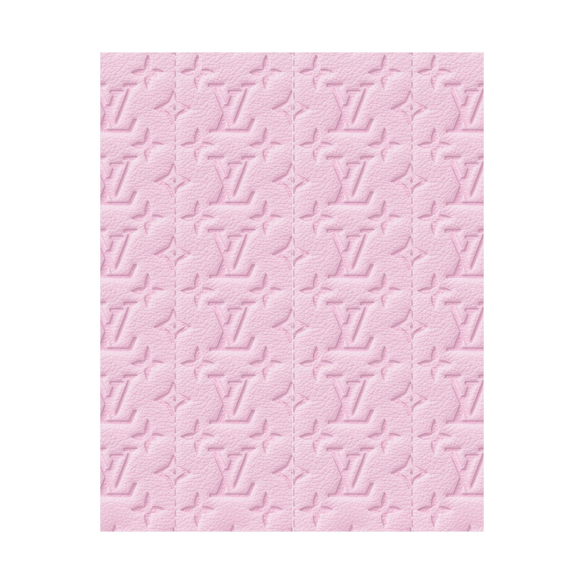 Pink Embossed Pattern Matte Poster — Luxury Monogram Texture Wall Art