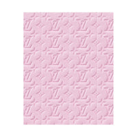 Pink Embossed Pattern Matte Poster — Luxury Monogram Texture Wall Art