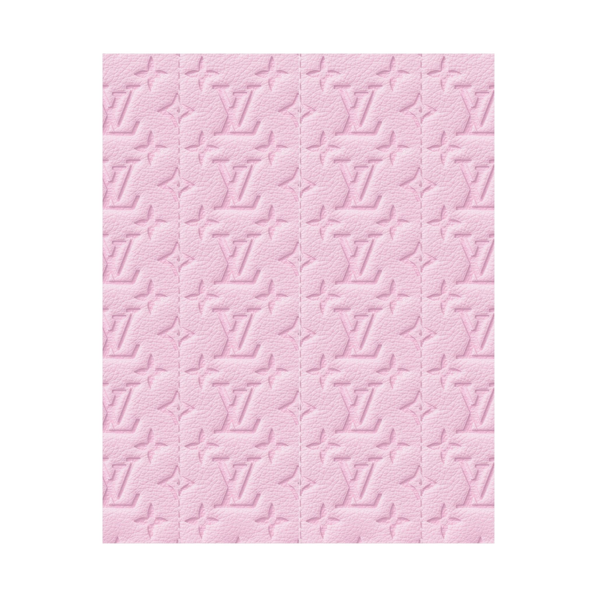 Pink Embossed Pattern Matte Poster — Luxury Monogram Texture Wall Art
