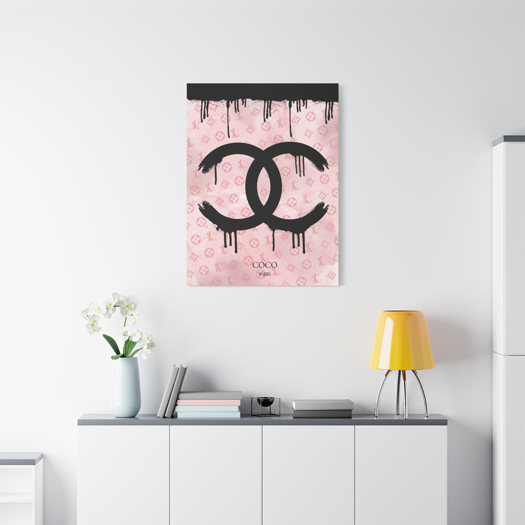 Chic Art Canvas - Coco Paris Splat Design