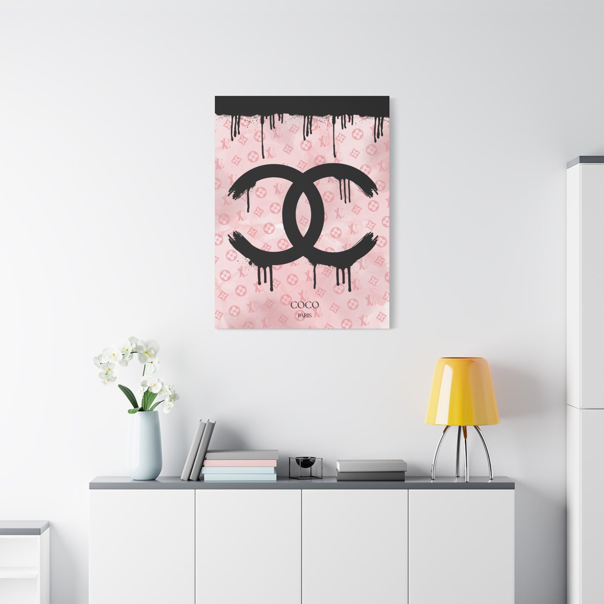 Chic Art Canvas - Coco Paris Splat Design
