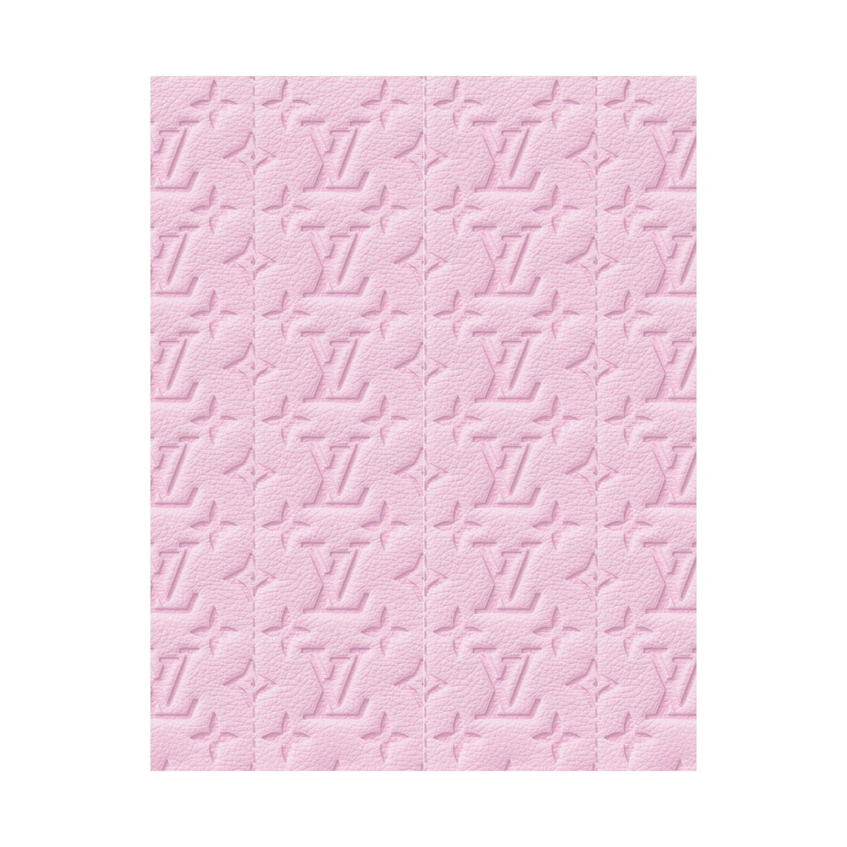 Pink Embossed Pattern Matte Poster — Luxury Monogram Texture Wall Art