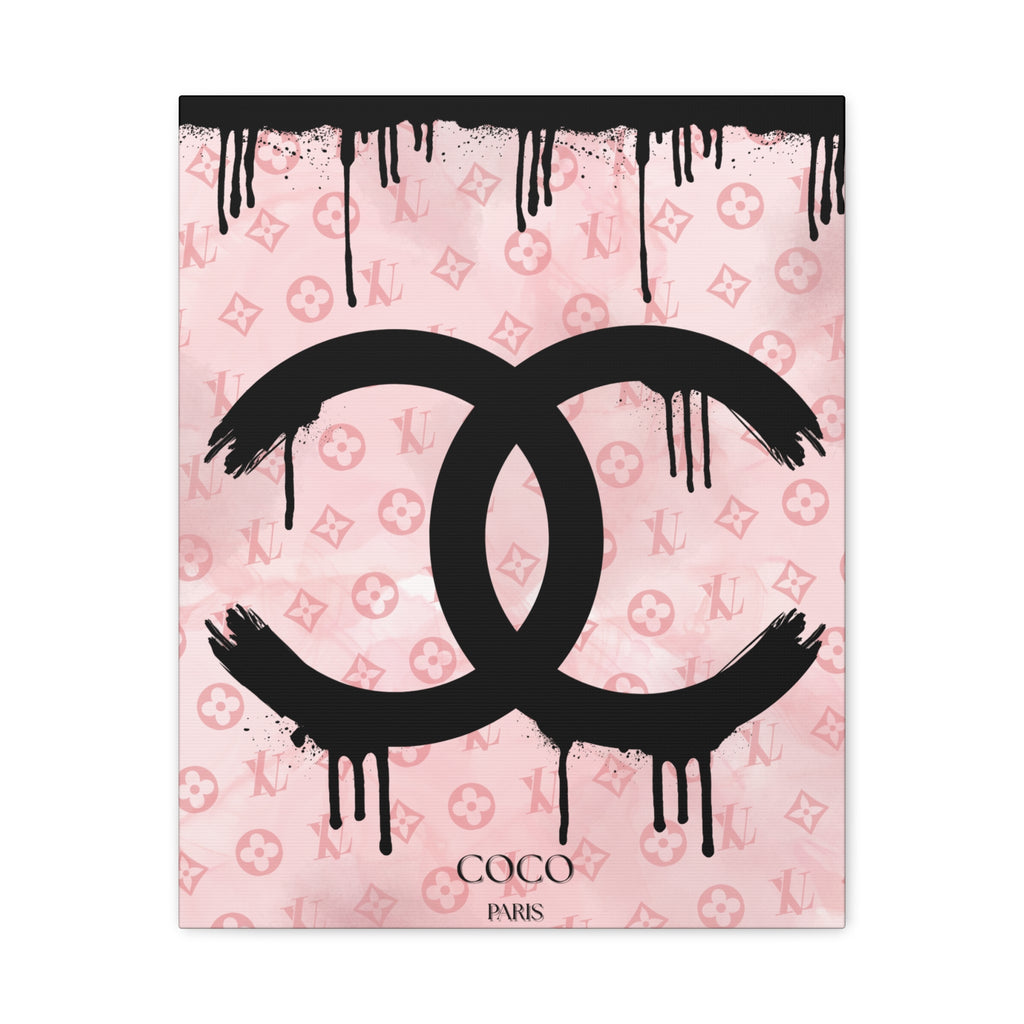 Chic Art Canvas - Coco Paris Splat Design