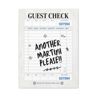 'GUEST CHECK' ART CANVAS