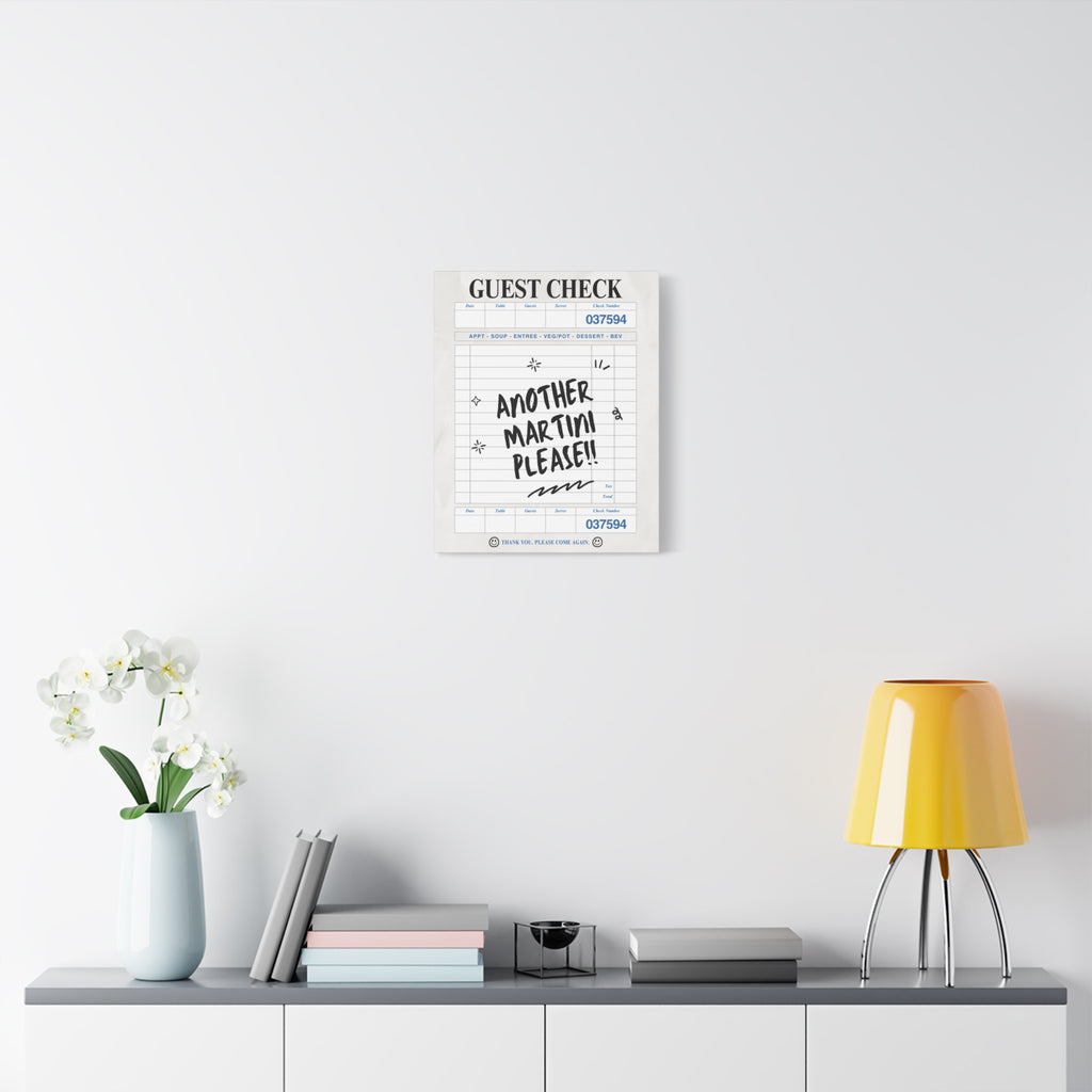 'GUEST CHECK' ART CANVAS
