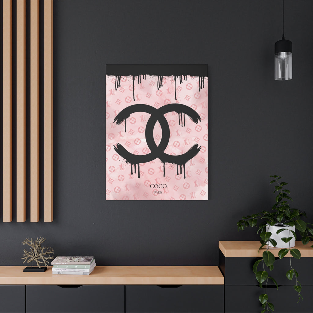 Chic Art Canvas - Coco Paris Splat Design