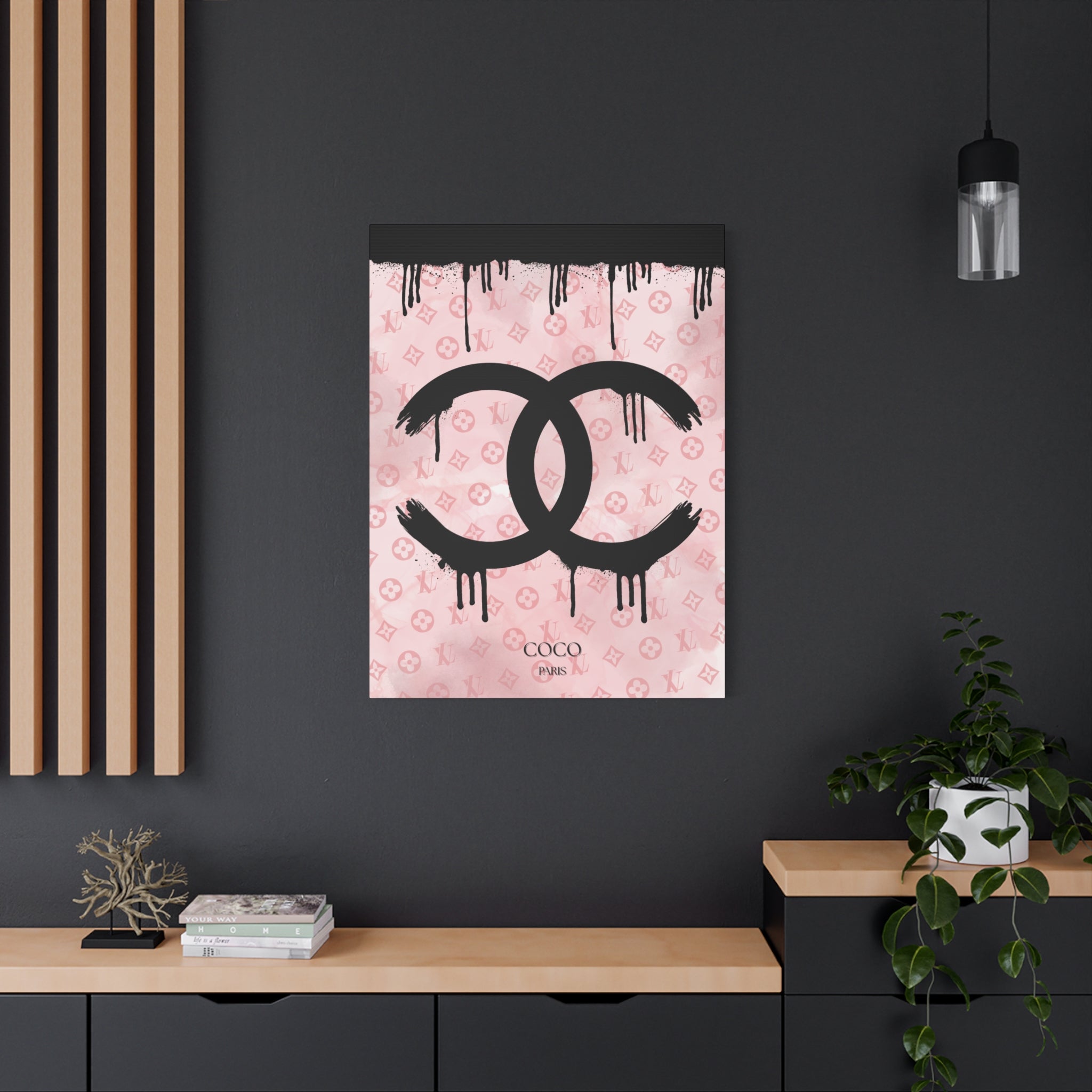 Chic Art Canvas - Coco Paris Splat Design