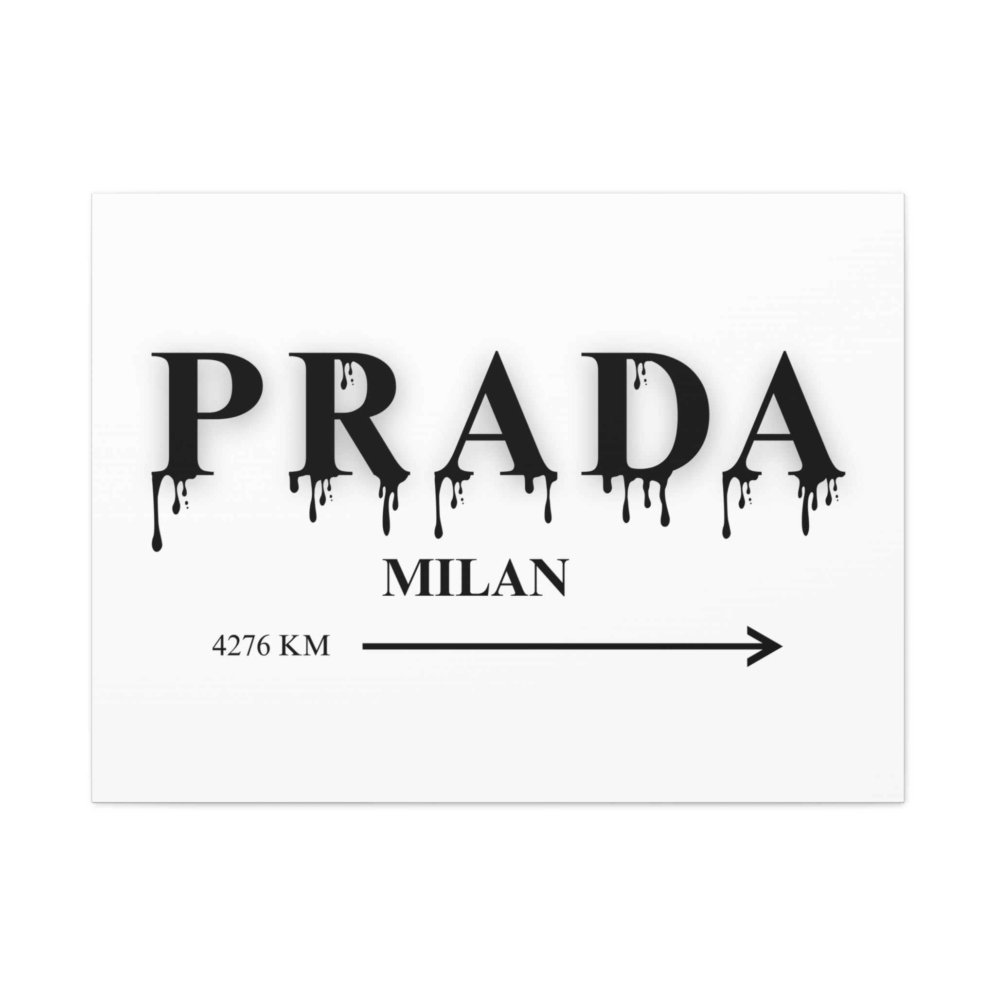 Milan Drip Typography Canvas Print