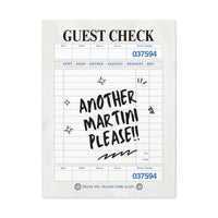 'GUEST CHECK' ART CANVAS
