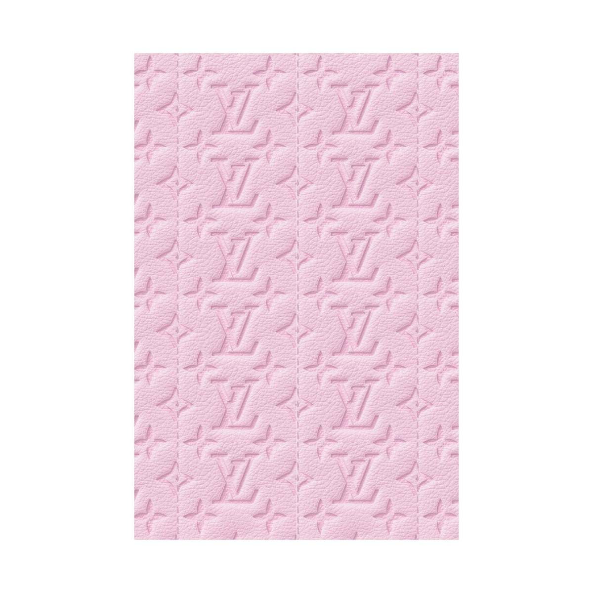 Pink Embossed Pattern Matte Poster — Luxury Monogram Texture Wall Art
