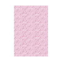 Pink Embossed Pattern Matte Poster — Luxury Monogram Texture Wall Art