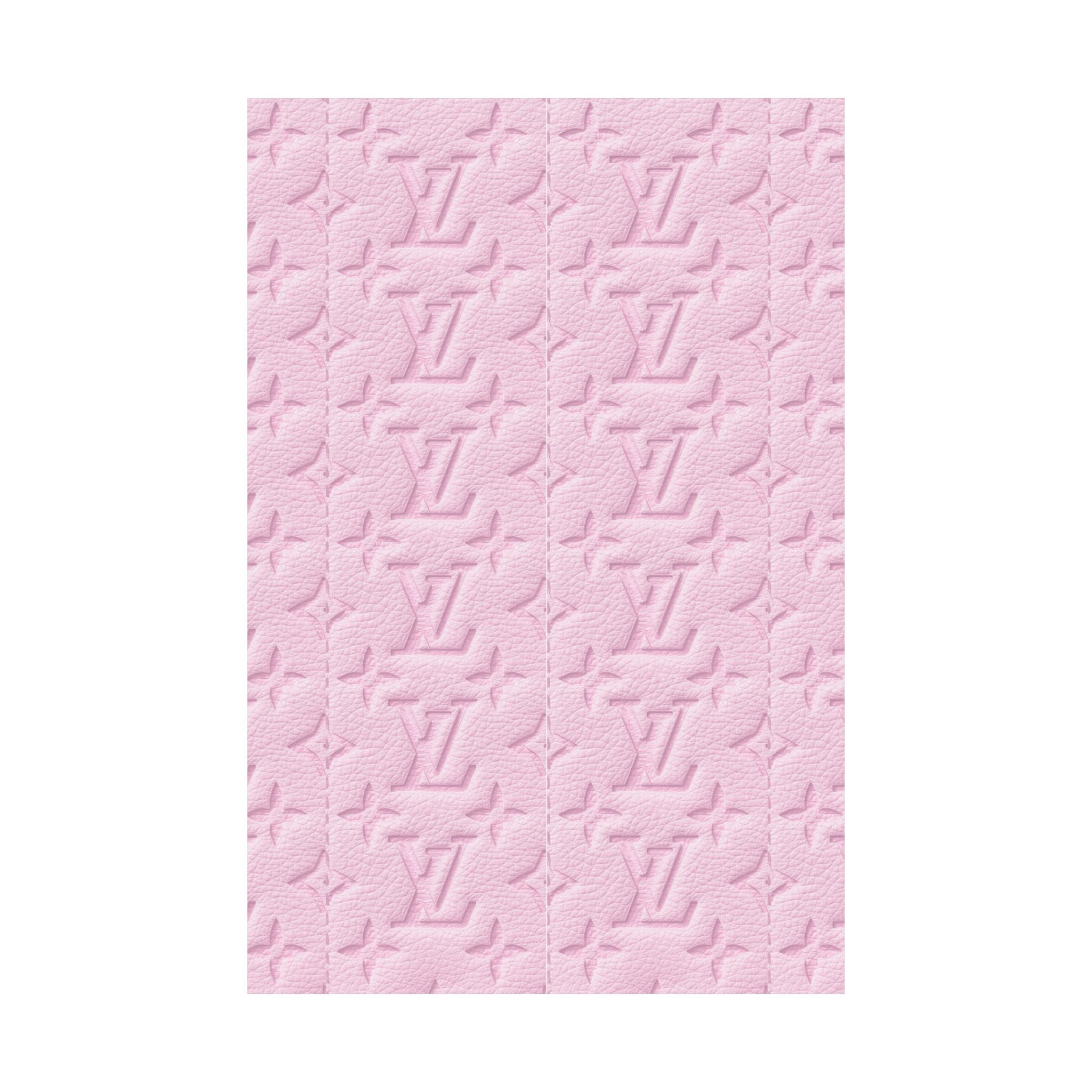 Pink Embossed Pattern Matte Poster — Luxury Monogram Texture Wall Art