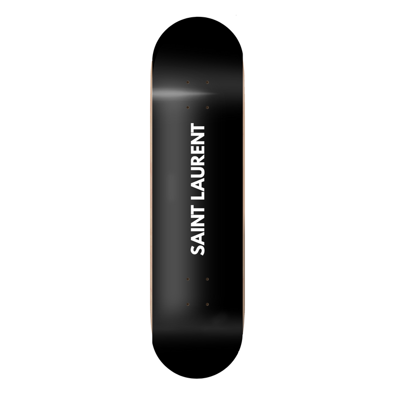 SAINT LAURENT イブサンローラン ブラック スケートボードデッキ YSL – VON LIV
